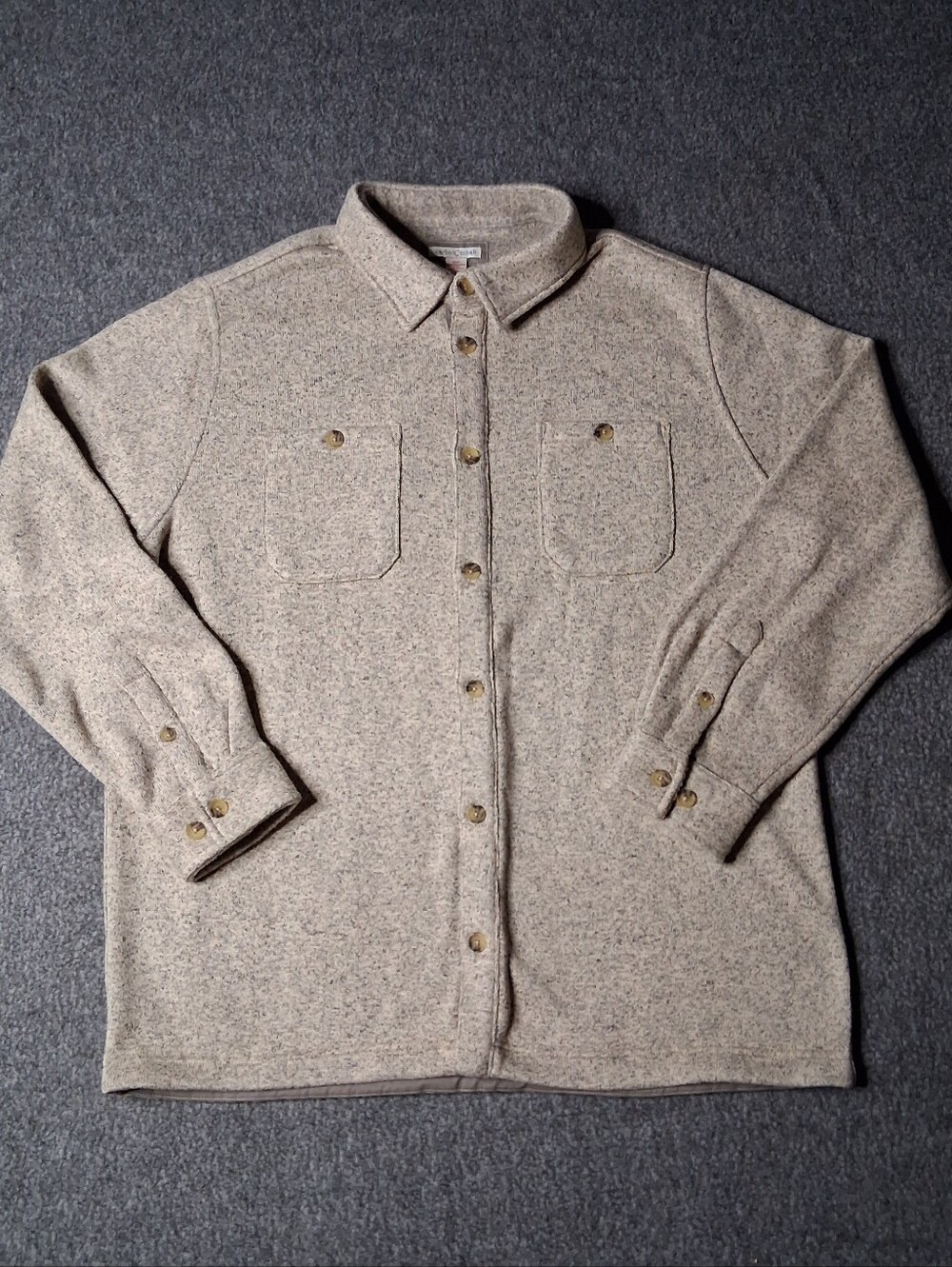 Carbon2Cobalt Men’s Effortlessly Cool Fleece Shirt Jacket Shacket Large L
